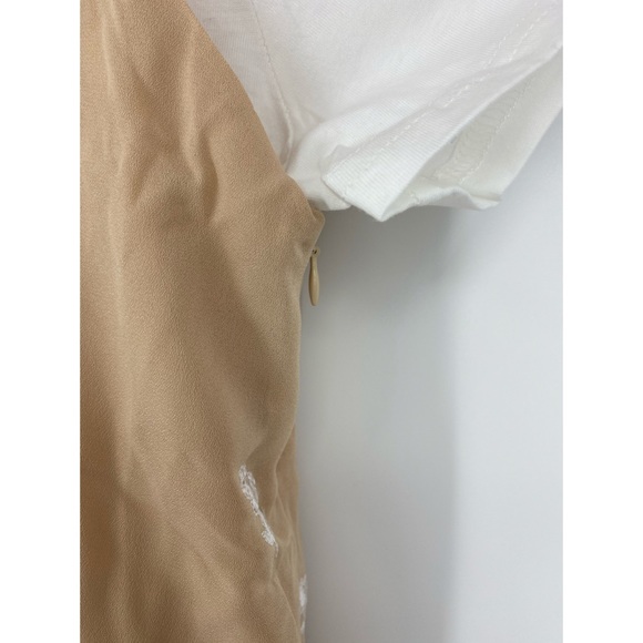 English Factory Cream White Self-Tie Tank Top Cotton T-Shirt - Picture 6 of 10